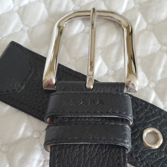 Prada Accessories - Prada Leather Pebbled Belt